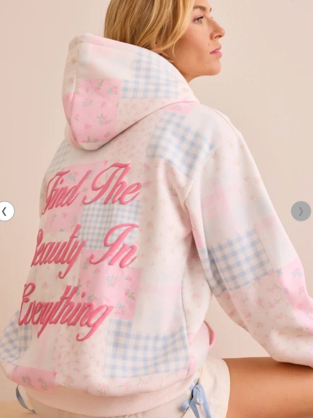 Altar’d State Find The Beauty Floral Patchwork Hoodie Size M Brand New - Picture 9 of 10